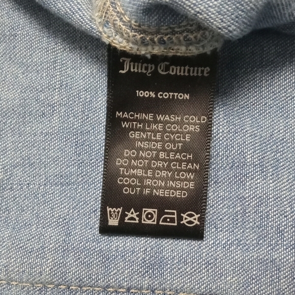Juicy Couture Light Wash Destroyed Knee Pocket Joggers Size Medium - Picture 6 of 11